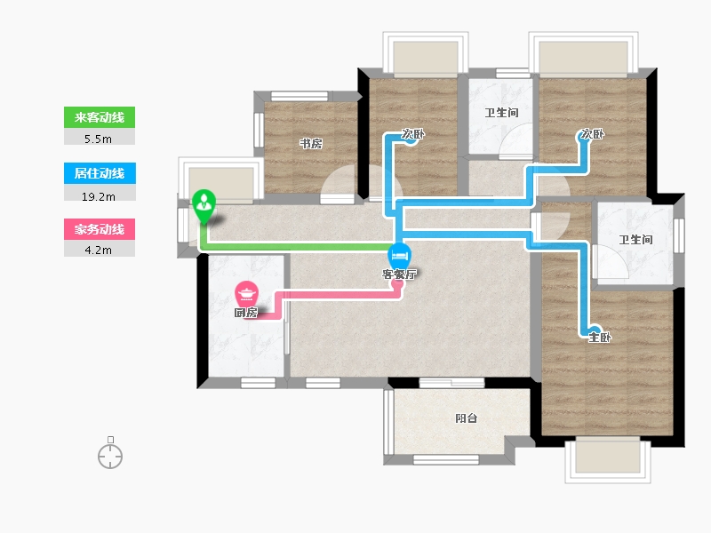 广东省-广州市-龙湖当代·春江悦茗ΜΟΜΛ-73.18-户型库-动静线