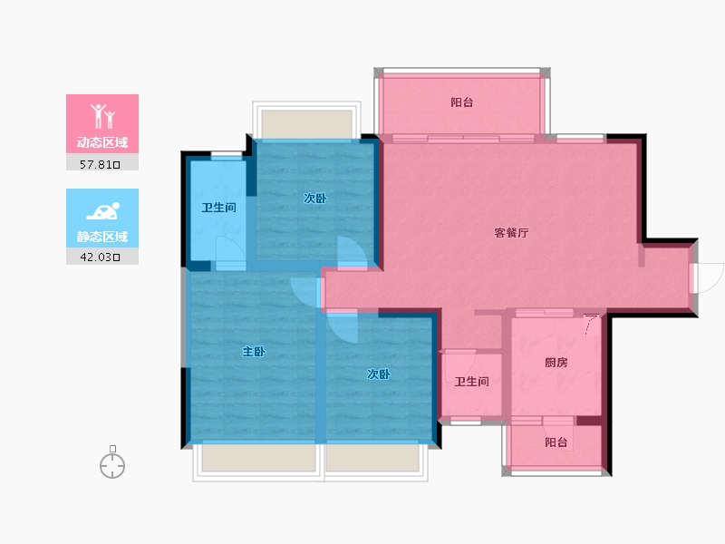 四川省-成都市-领地悦府-98.00-户型库-动静分区