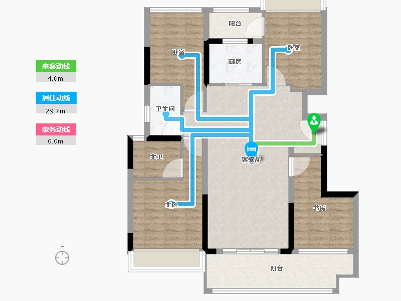 福建省-泉州市-美的云玺台-101.61-户型库-动静线