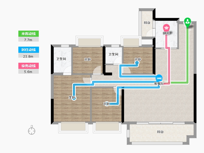 贵州省-贵阳市-中海映山湖-111.20-户型库-动静线