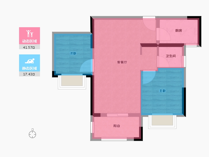 广东省-珠海市-佳兆业金域都荟-52.33-户型库-动静分区