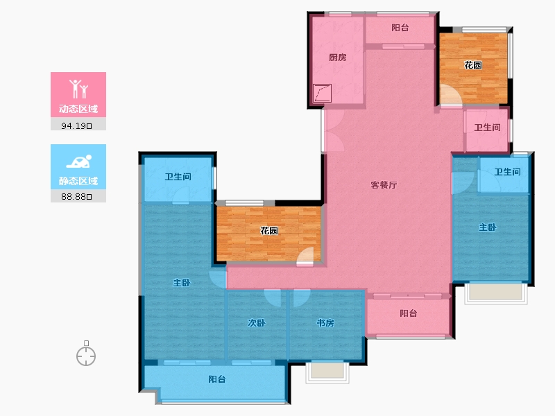 湖南省-长沙市-建工·象山国际-190.40-户型库-动静分区