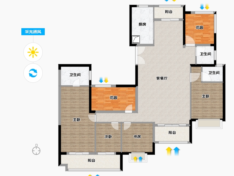 湖南省-长沙市-建工·象山国际-190.40-户型库-采光通风