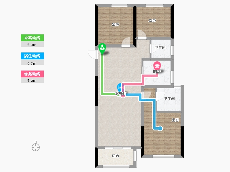 湖南省-长沙市-澳海望洲府-87.76-户型库-动静线