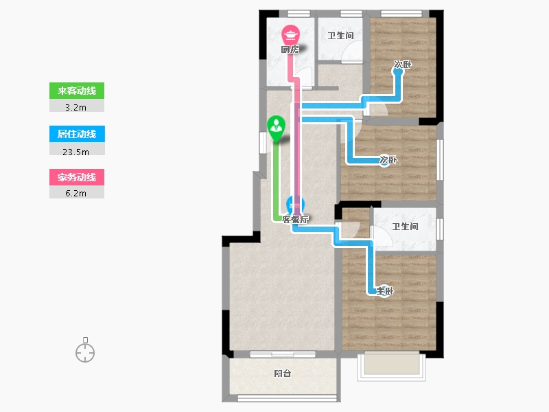 浙江省-宁波市-宝龙东望-82.96-户型库-动静线