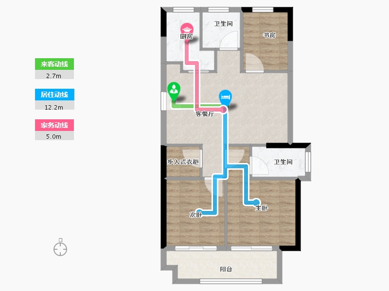 浙江省-宁波市-中南耀悦云庭-73.47-户型库-动静线