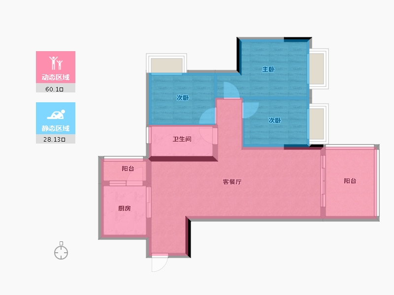 贵州省-贵阳市-广大城-78.70-户型库-动静分区