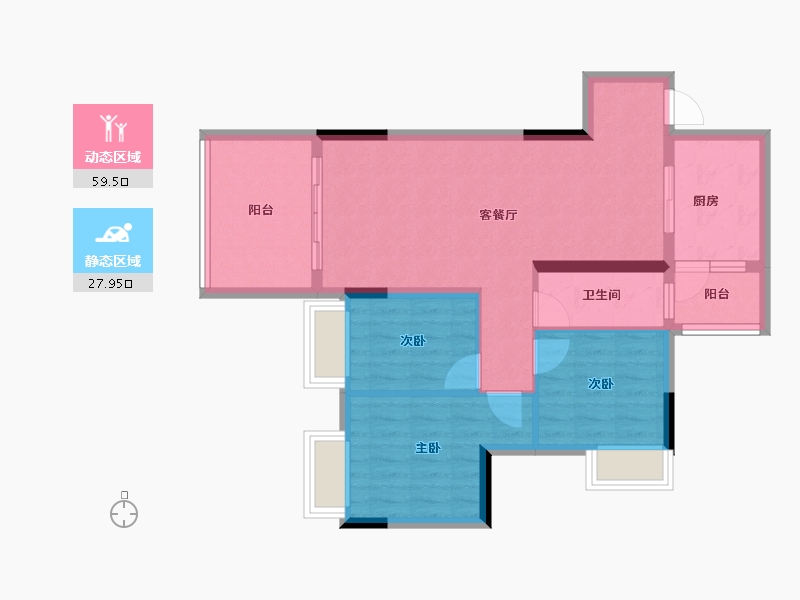 贵州省-贵阳市-广大城-78.20-户型库-动静分区