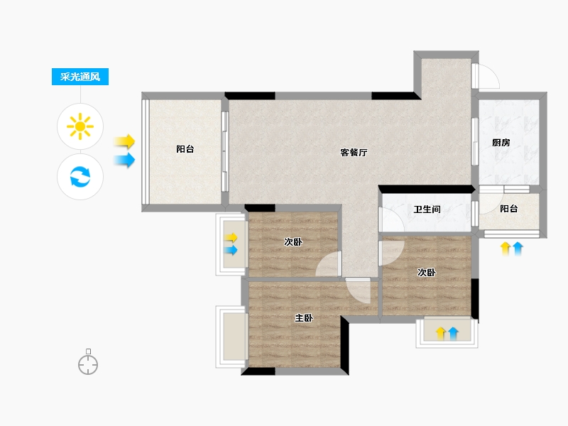 贵州省-贵阳市-广大城-78.20-户型库-采光通风