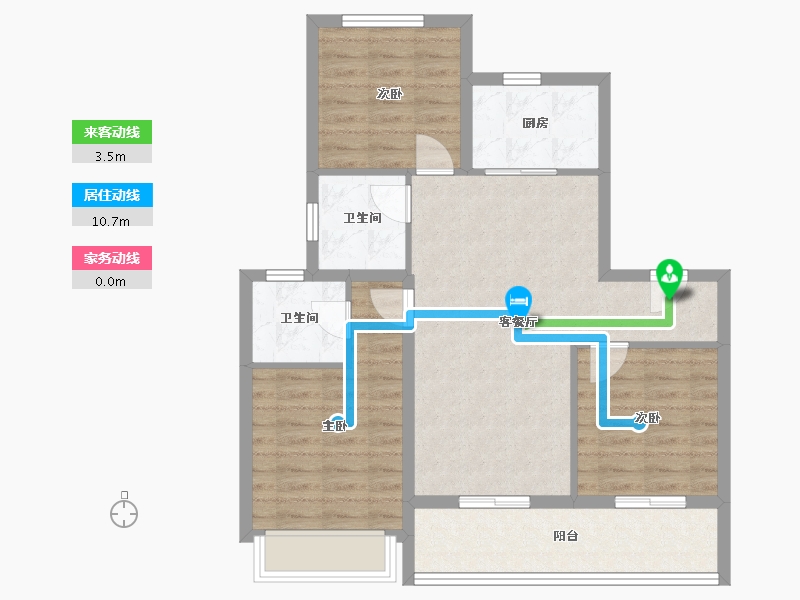 江苏省-常州市-碧桂园保利滨湖云著-79.20-户型库-动静线