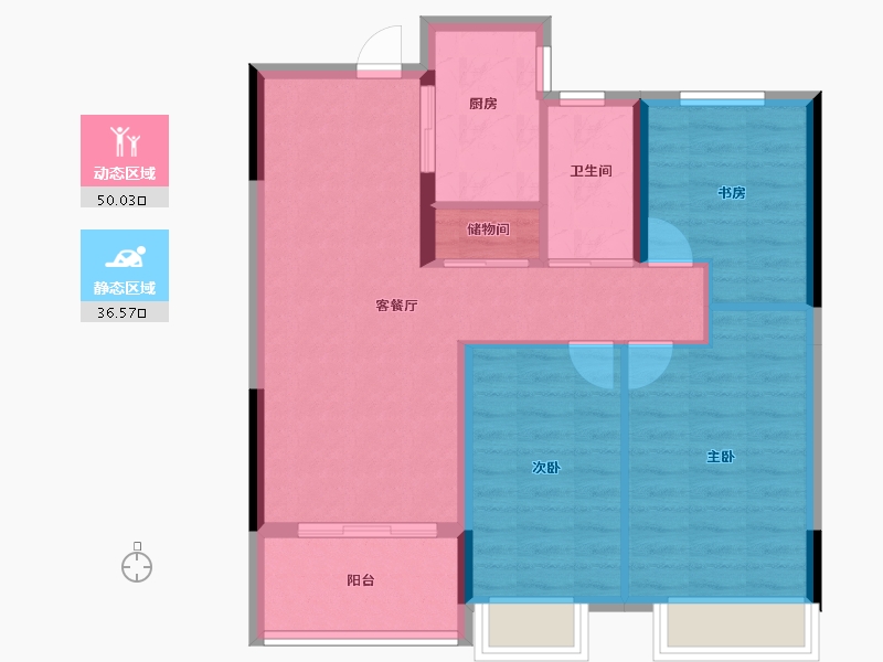 贵州省-贵阳市-广大城-78.00-户型库-动静分区