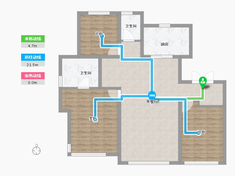 辽宁省-大连市-融创海逸长洲-100.00-户型库-动静线