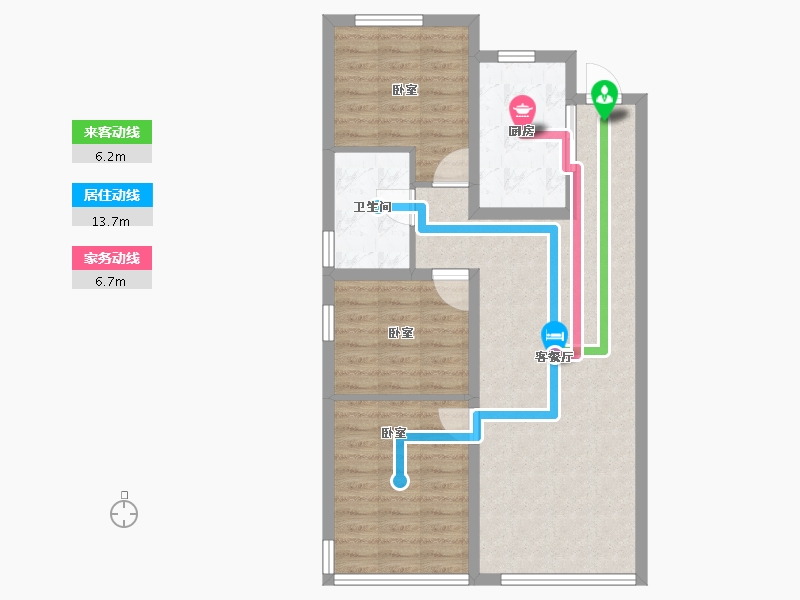 辽宁省-大连市-融创海逸长洲-76.80-户型库-动静线