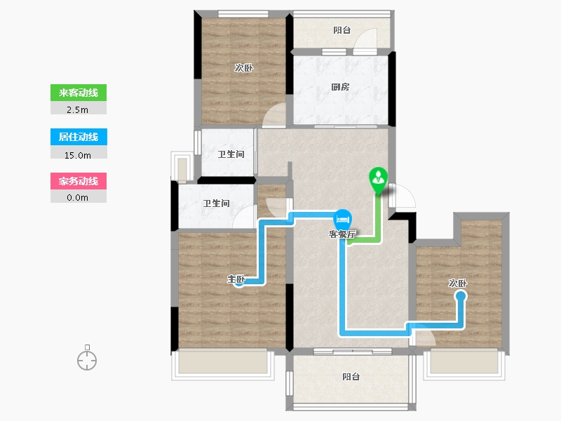 广东省-广州市-碧桂园云顶壹品-92.80-户型库-动静线