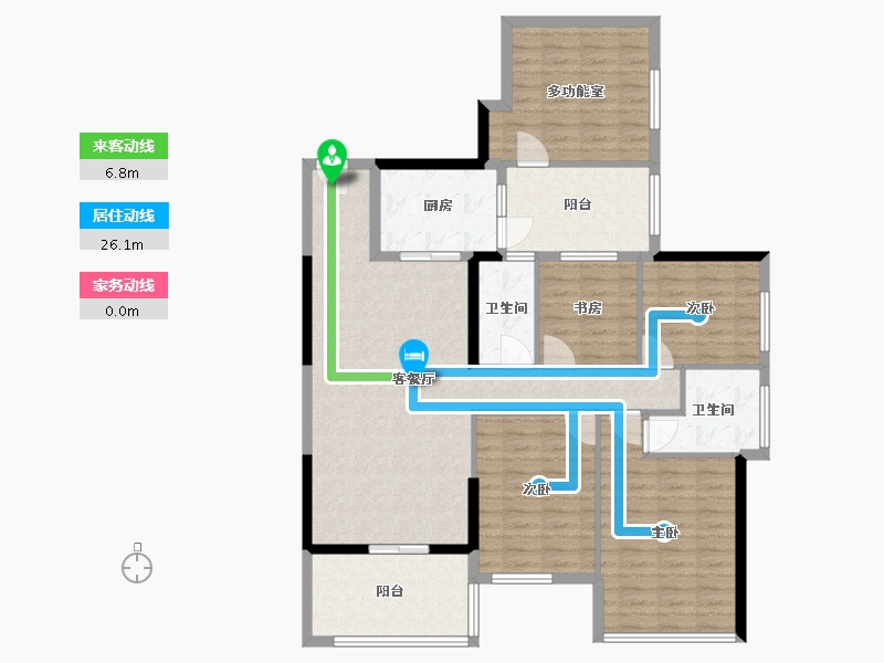 广东省-湛江市-康馨嘉园-95.00-户型库-动静线