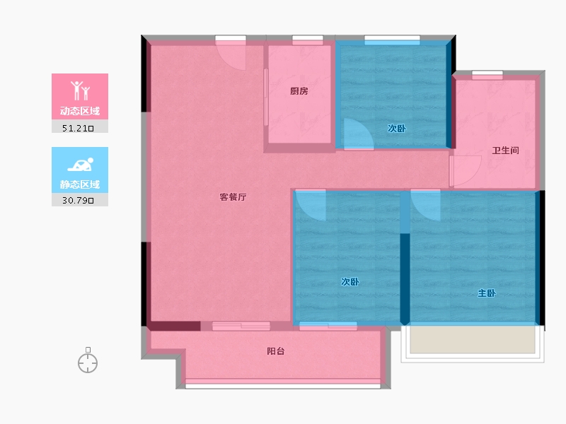 安徽省-阜阳市-鸿樾府-77.77-户型库-动静分区