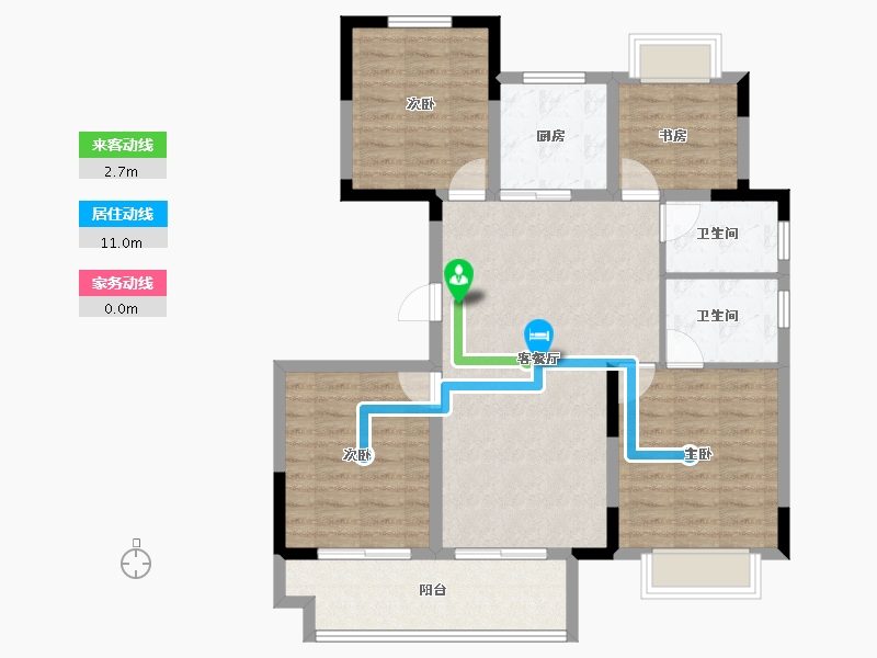 江苏省-常州市-东方君开-96.80-户型库-动静线