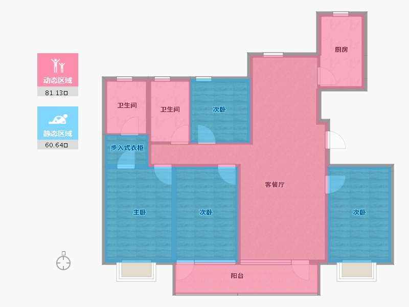 北京-北京市-福成·禧悦里-127.32-户型库-动静分区