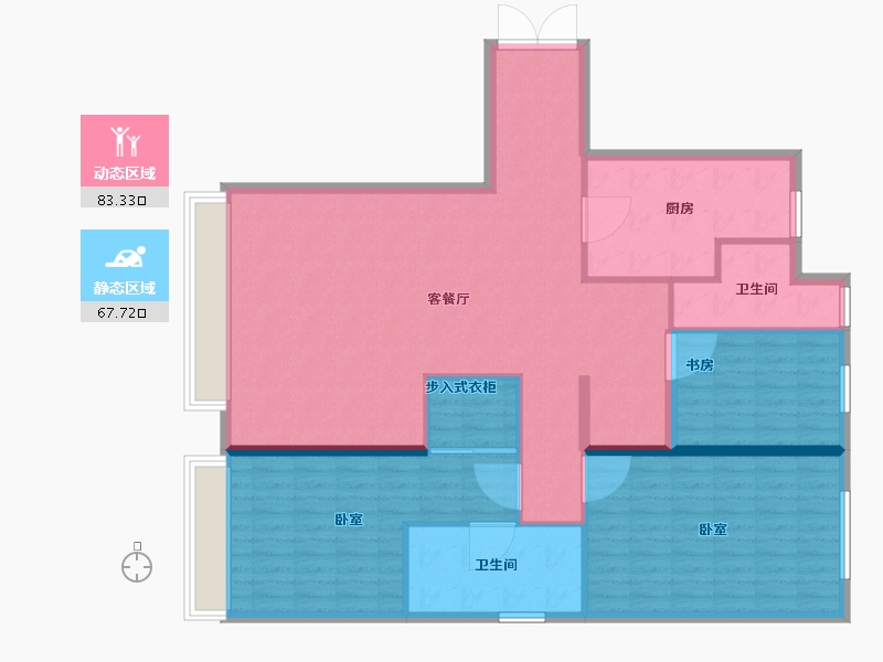 上海-上海市-滨江一品苑-138.54-户型库-动静分区