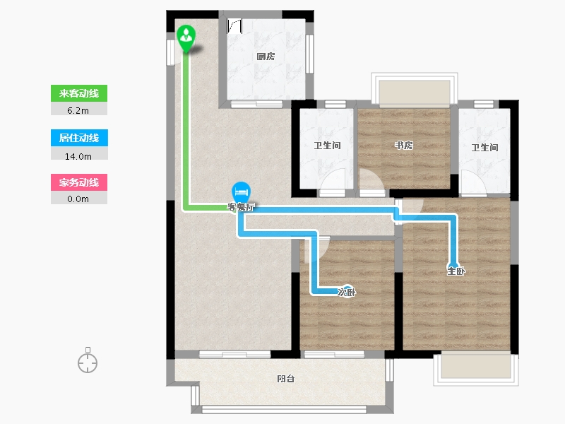 江苏省-常州市-桃李东方-91.96-户型库-动静线