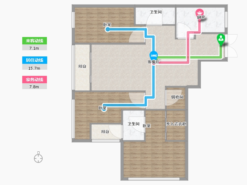 上海-上海市-滨江一品苑-152.00-户型库-动静线