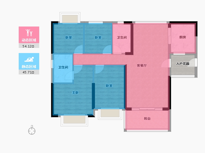 广东省-广州市-敏捷绿湖首府-93.72-户型库-动静分区