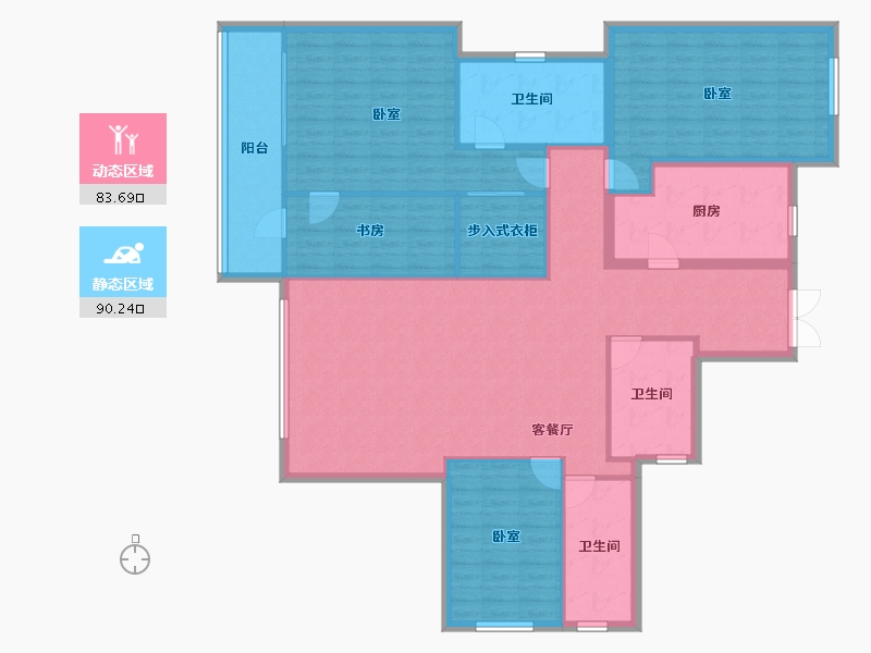 上海-上海市-滨江一品苑-159.21-户型库-动静分区