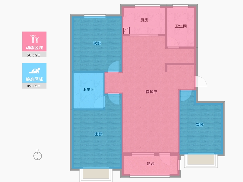 河北省-衡水市-紫御华府-98.00-户型库-动静分区