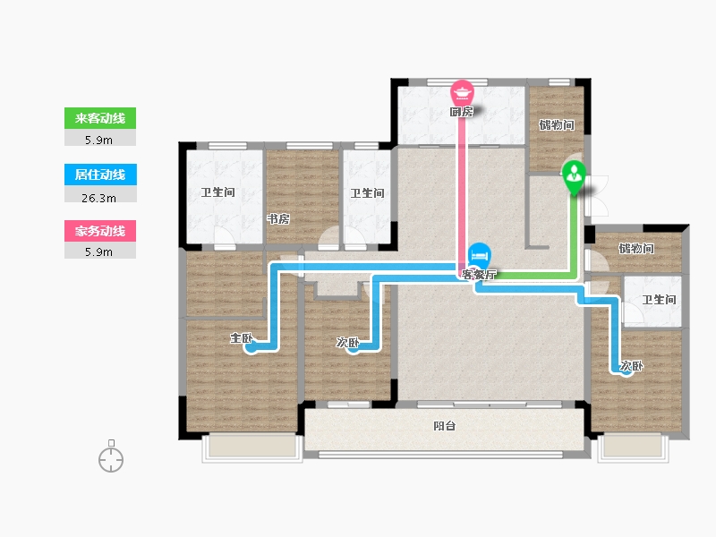 江苏省-常州市-春秋金茂府-176.00-户型库-动静线