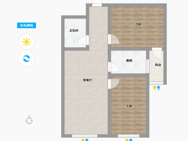 山西省-太原市-君睿府-67.42-户型库-采光通风