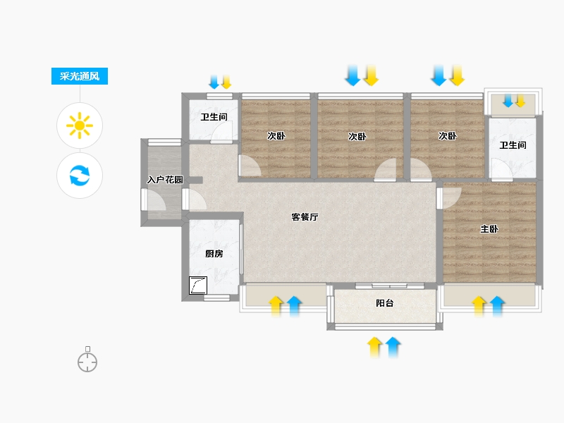 广东省-广州市-中建·鄂旅投岭南悦府-86.83-户型库-采光通风