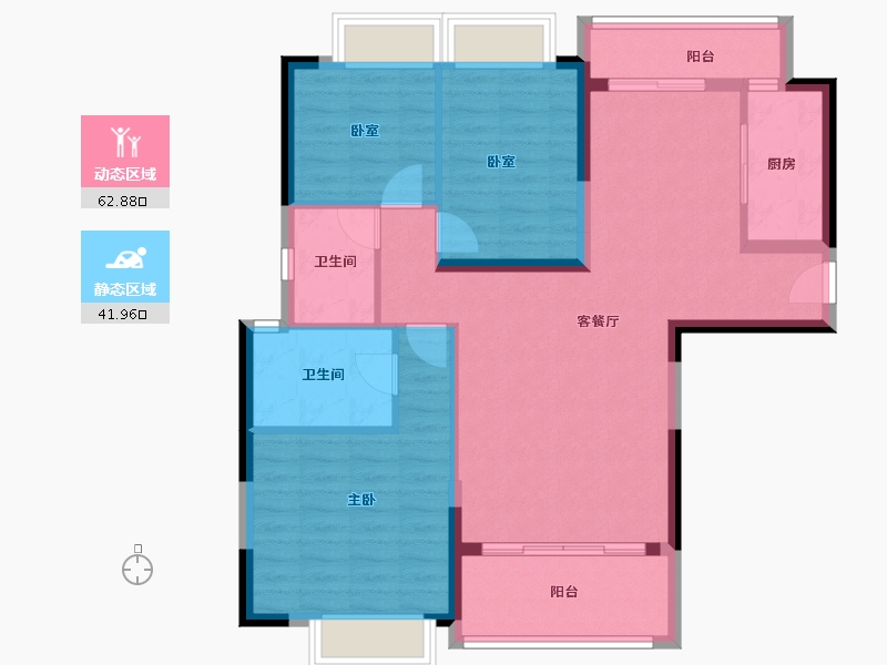 广东省-广州市-敏捷绿湖首府-94.27-户型库-动静分区