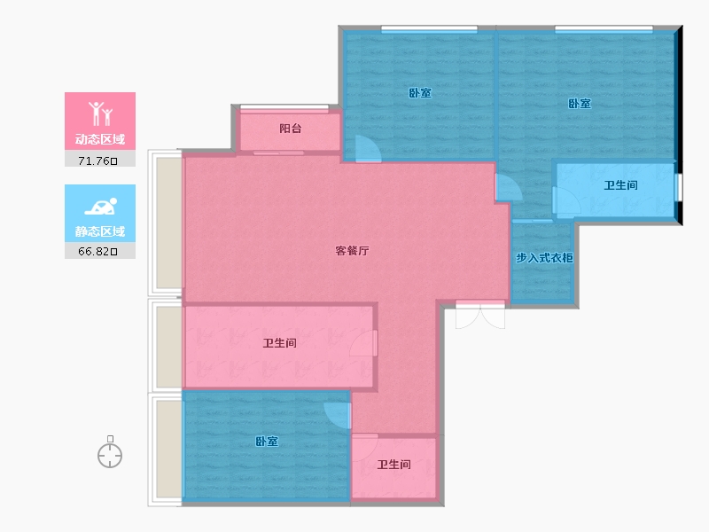 上海-上海市-滨江一品苑-128.00-户型库-动静分区