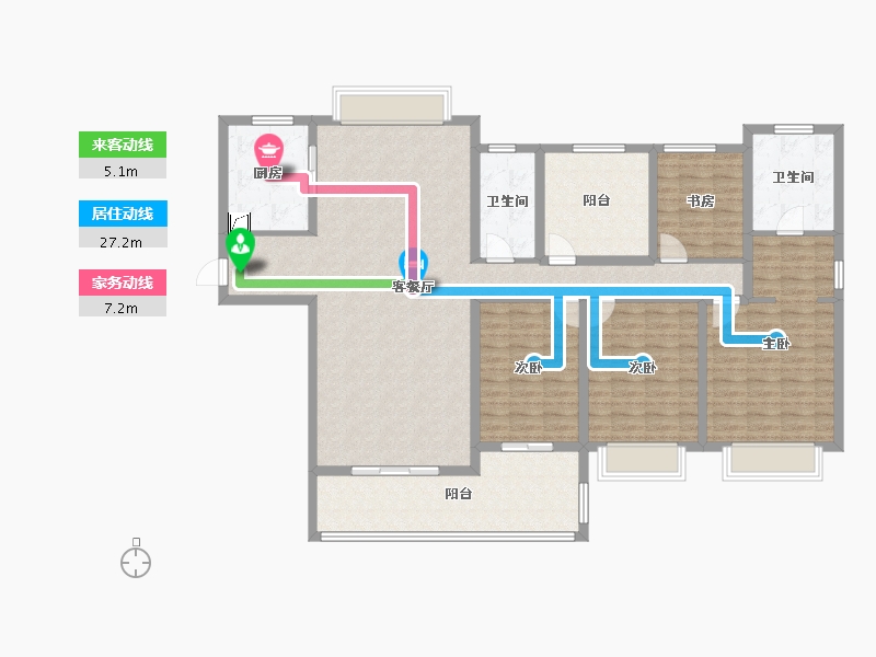 江苏省-常州市-星河国际-148.00-户型库-动静线