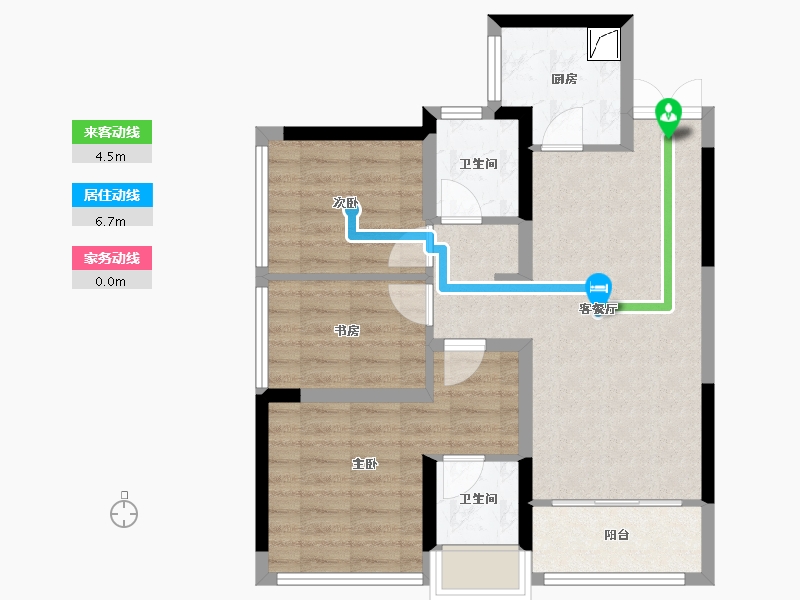 贵州省-贵阳市-中天金融北城-70.00-户型库-动静线