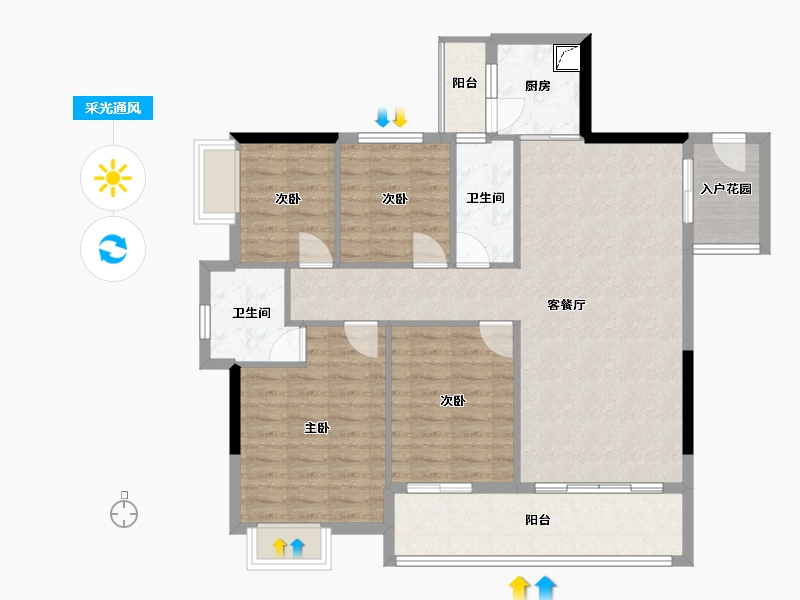 广东省-湛江市-康达轩-99.00-户型库-采光通风