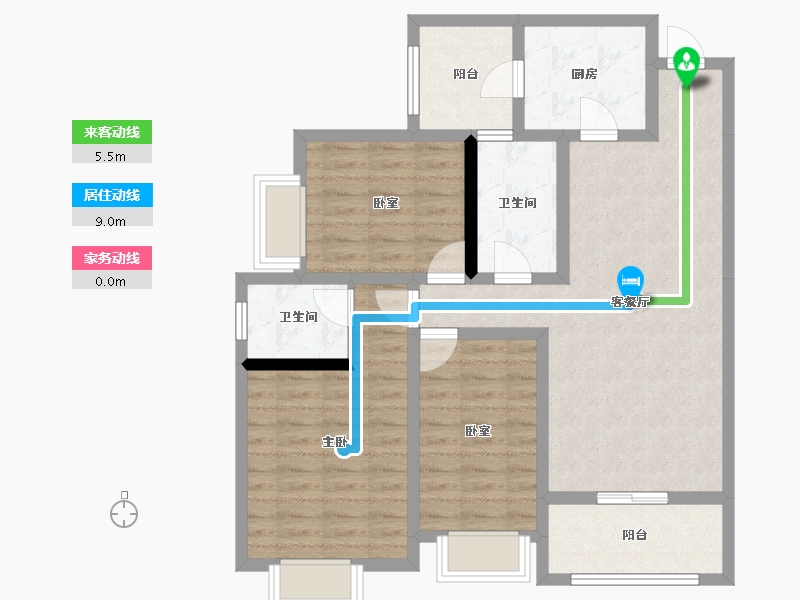 贵州省-贵阳市-鹭岛国际二期-89.42-户型库-动静线