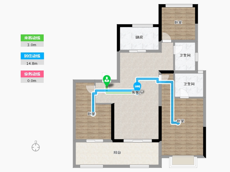 江苏省-常州市-常发珑玥-109.67-户型库-动静线