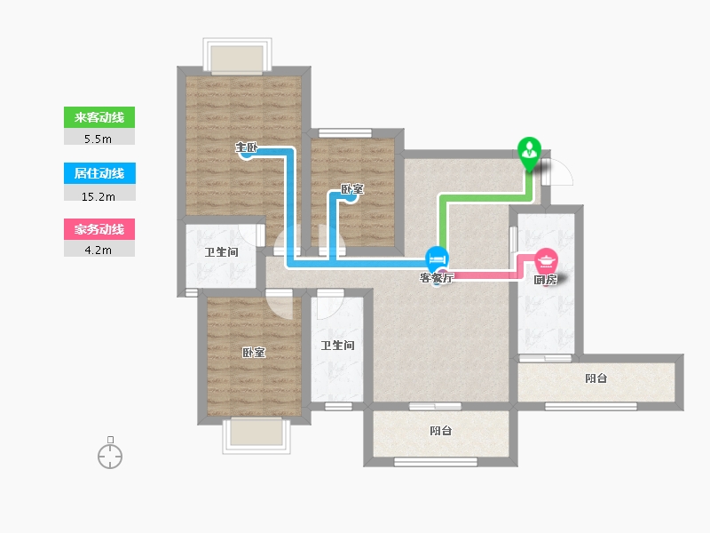 贵州省-贵阳市-鹭岛国际二期-89.83-户型库-动静线