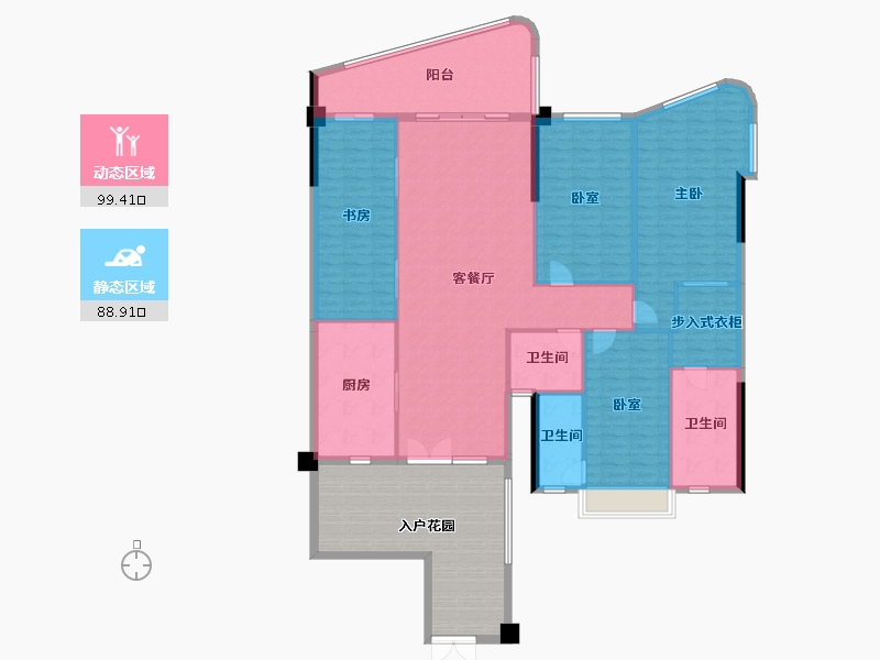 广东省-广州市-南天名苑-200.14-户型库-动静分区