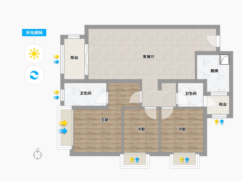 湖南省-郴州市-长房金宸府-97.00-户型库-采光通风