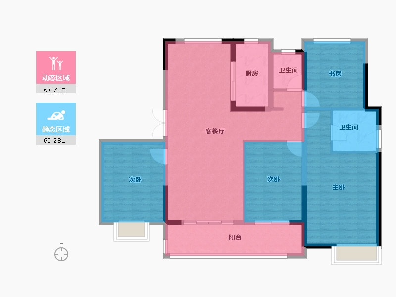 浙江省-宁波市-佳洲锦苑-114.86-户型库-动静分区