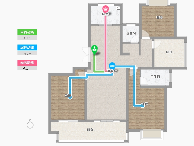 江苏省-常州市-梧桐香郡东樾-118.30-户型库-动静线