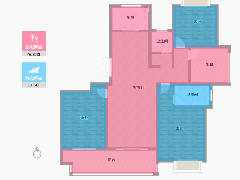 江苏省-常州市-梧桐香郡东樾-118.30-户型库-动静分区