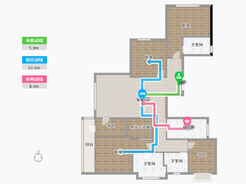 上海-上海市-滨江一品苑-187.20-户型库-动静线