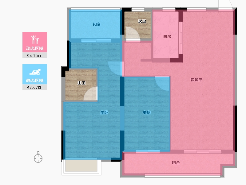 安徽省-合肥市-华盛江山御府-95.03-户型库-动静分区