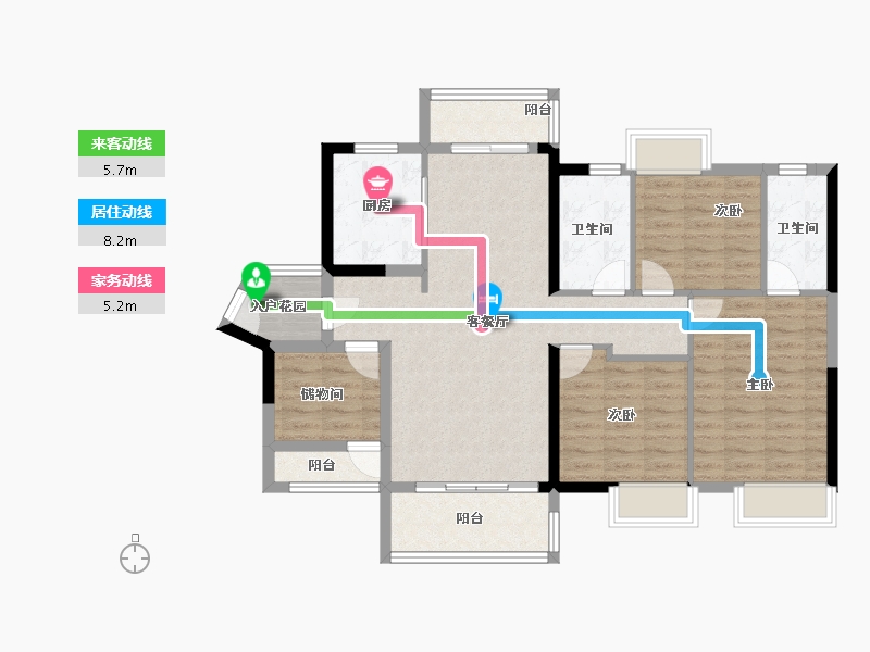 广东省-广州市-华润置地润悦-101.25-户型库-动静线