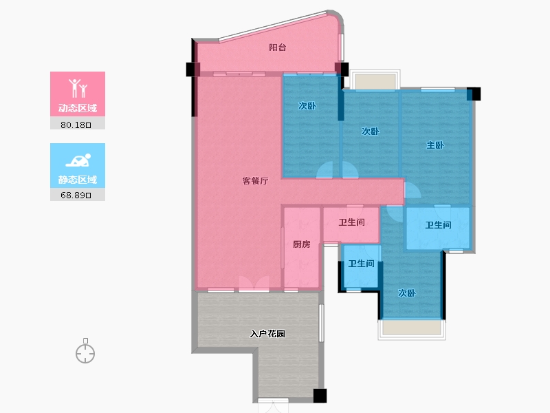 广东省-广州市-南天名苑-159.99-户型库-动静分区