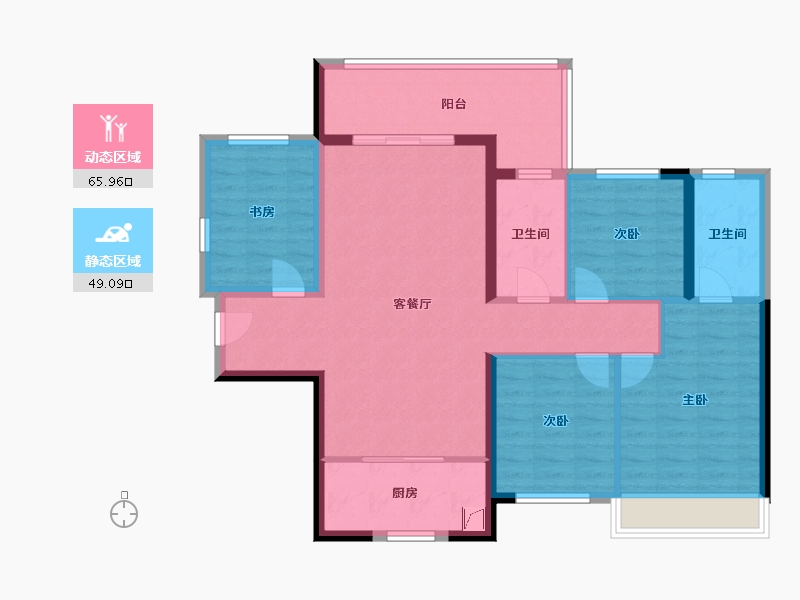 广东省-汕头市-铂悦府-108.00-户型库-动静分区