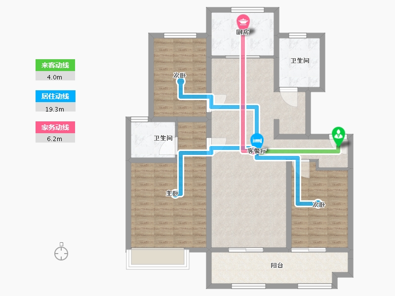 江苏省-徐州市-上水濮园-107.00-户型库-动静线